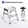 Sekey Trittleiter 2 Stufen klappbar aus Aluminium, bis 150 Produktbild-Vorschau 2