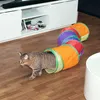 Intirilife Katzentunnel in Regenbogenfarben - 120 cm Länge Produktbild-Vorschau 6