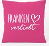 Huuraa Kissen Franken verliebt 40x40cm mit Füllung Fuchsia Produktbild-Vorschau 1