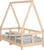 vidaXL Detská postieľka 70x140 cm z masívneho borovicového Náhľad obrázku produktu 1