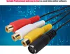 Close-up of AV cables with a circuit board pattern in the background. Podgląd zdjęcia produktu