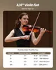 VEVOR violino 4/4, lunghezza braccio 584,2 mm, set di Anteprima dell’immagine prodotto 4