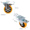 4X Roulettes Pivotantes | Roues 100Mm 460Kg Avec Frein Voir les images du produit 3