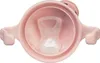Top-down view of a pink baby sippy cup with handles. Produktbild-Vorschau