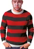 Gestreifter Horror-Pullover rot-schwarz Größe: L Produktbild-Vorschau 2