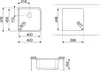Technical drawings and dimensions of a sink. Produktbild-Vorschau