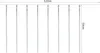 A diagram showing multiple meteor lamp strings hanging from a horizontal line, with dimensions indicated. Náhled obrázku produktu