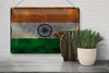 Blechschild Flagge Indien 30x20cm Flag of India Rost Produktbild-Vorschau 4