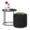 Relaxdays Beistelltisch mit Hocker, runder Couchtisch mit Produktbild-Vorschau 1
