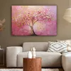 Leinwand Bilder 120x80 cm - Lebensbaum - Rosa - Gold - Produktbild-Vorschau 5