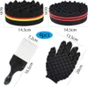 4 Stück Twist Sponge Afro Kamm Magic Curl Sponge HaarbüRste Produktbild-Vorschau 2