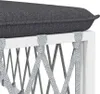 vidaXL Garten-Ecksofa mit Kissen Weiß Gewebe Produktbild-Vorschau 6
