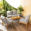 di volio Gartenmöbel-Set Ragio Grau/Grau, Gartenmöbel für 4 Produktbild-Vorschau 9