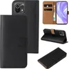 Collage of images showing a black flip phone case for a Xiaomi Mi 11. Produktbild-Vorschau