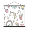 MuchoWow® Textilposter Schnittmuster - Einhorn - Kinder - Produktbild-Vorschau 1