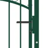 Portail de clôture avec pointe bombée Acier 100x175 cm Vert Voir les images du produit 3