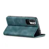 A teal flip case for a smartphone, shown from a side angle with the front cover folded back. Produktbild-Vorschau