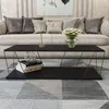 A modern living room scene featuring a black coffee table with books and a vase of flowers, placed in front of a sofa. Anteprima dell’immagine prodotto
