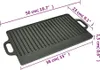 vidaXL Grillplatte Wendeplatte Gusseisen 50x23 cm Produktbild-Vorschau 4