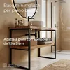 LAMO MANUFAKTUR Supporto per piano del lavabo 50x80 cm nero Anteprima dell’immagine prodotto 2