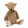 A brown teddy bear is sitting on a white background. Podgląd zdjęcia produktu