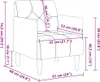 vidaXL Sessel mit Armlehnen Creme 55 cm Samt Produktbild-Vorschau 8