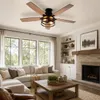 Ventilatore da soffitto Ø132 cm con luce e telecomando, Anteprima dell’immagine prodotto 6