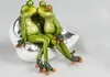 Lustige Frösche Figur Frosch Froschpaar auf Couch  Poly 13 Produktbild-Vorschau 3