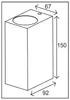 TRANGO 8011-SA IP44 Alu Up & Down Wandlampe in Eckig Produktbild-Vorschau 4