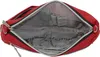 The inside of an open red handbag is shown. Produktbild-Vorschau