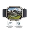 A smartwatch displaying a mountain landscape, with two icons and text below. Anteprima dell’immagine prodotto