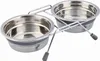 TRIXIE Napf-Set mit Klapperschutz - grau - 2 × 0,45 l/ø 13 Produktbild-Vorschau 1