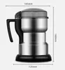 A product shot of an electric coffee grinder with dimensions indicated. Produktbild-Vorschau