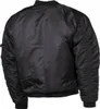 The back view of a black bomber jacket. Produktbild-Vorschau