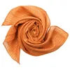Baumwollschal – orange – silberner Lurex – quadratischer Produktbild-Vorschau 2