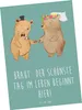 Mr. & Mrs. Panda Postkarte Braut Tag - Meeresbrise - Produktbild-Vorschau 1