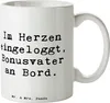 Mr. & Mrs. Panda Becher Spruch Bonusvater Herz - Weiß - Produktbild-Vorschau 1