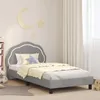 vidaXL Kinderbettgestell mit Kopfteil Hellgrau 90 x 200 cm Produktbild-Vorschau 2