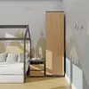 A child's bedroom with a bed, wardrobe, and nightstand. Náhled obrázku produktu