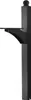 A black mailbox post with a shelf attached, shown against a white background. Náhľad obrázku produktu