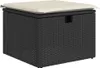 vidaXL 6-tlg. Garten-Sofagarnitur mit Kissen Schwarz Poly Produktbild-Vorschau 5