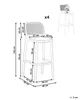 BELIANI Barstuhl 4er-Set Beige und Schwarz PP-Sitz Produktbild-Vorschau 3