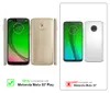 The image shows two sets of phones, one gold and one white, with text indicating compatibility. The gold phones are labeled as compatible with Motorola Moto G7 Play, while the white phones are labeled as not compatible with Motorola Moto G7. Náhľad obrázku produktu