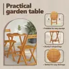 vidaXL Tavolo da giardino in legno massello di acacia, 60 x Anteprima dell’immagine prodotto 5