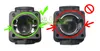 Two engine cylinders are shown side-by-side, one with green markings indicating it is correct, and the other with red markings indicating it is incorrect. Anteprima dell’immagine prodotto