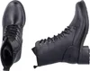 Two views of a black leather boot. Podgląd zdjęcia produktu