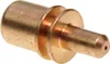 A close-up studio shot of a bronze connector fitting with a small hole at the end. The fitting has several ridges and a wider section before tapering to a narrow spout. It is isolated on a white background. Produktbild-Vorschau