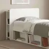 vidaXL Comodino con contenitore, bianco lucido, materiale Anteprima dell’immagine prodotto 2