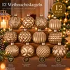 Weihnachtskugeln Glas 12er Set Christbaumkugeln Baumschmuck Produktbild-Vorschau 9