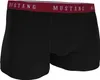 A pair of black boxer shorts with a red waistband featuring the 'Mustang' logo. Produktbild-Vorschau